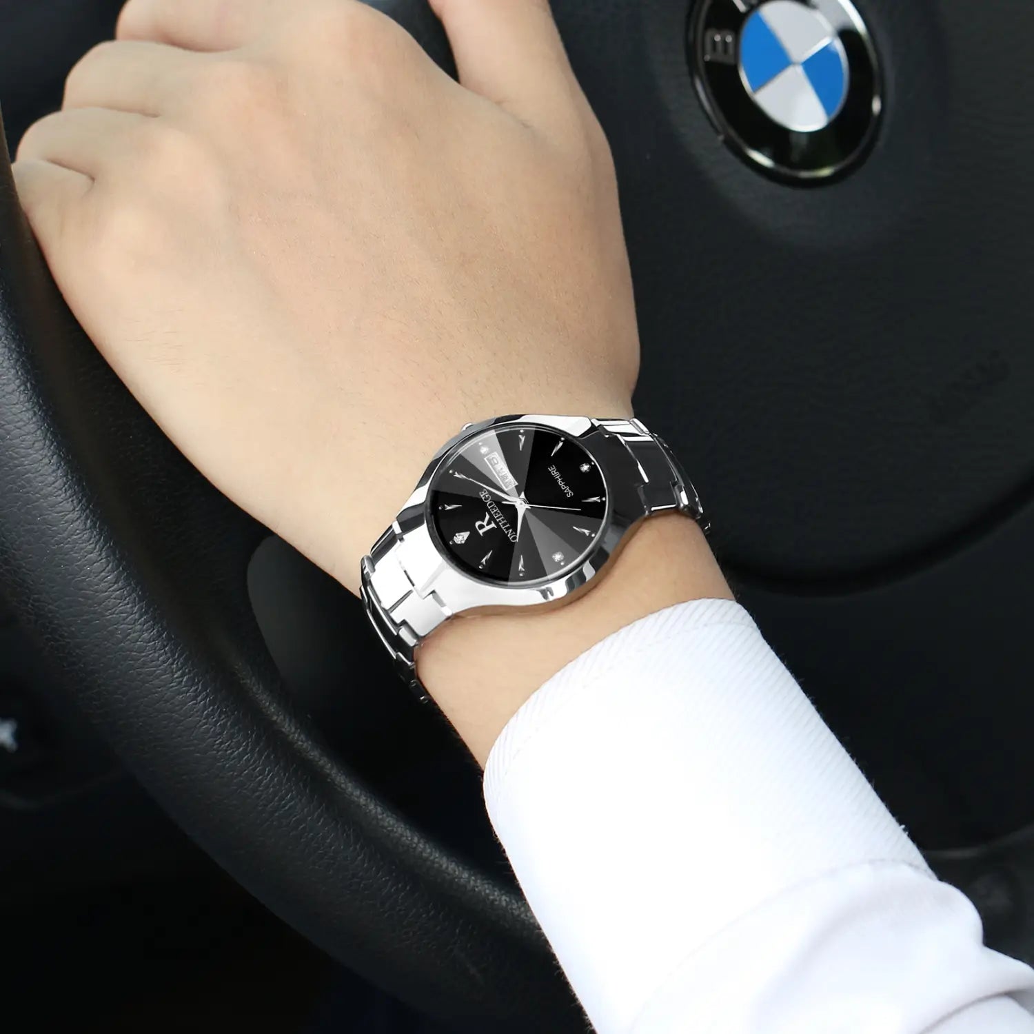 Tungsten Steel Men’s Quartz Watch