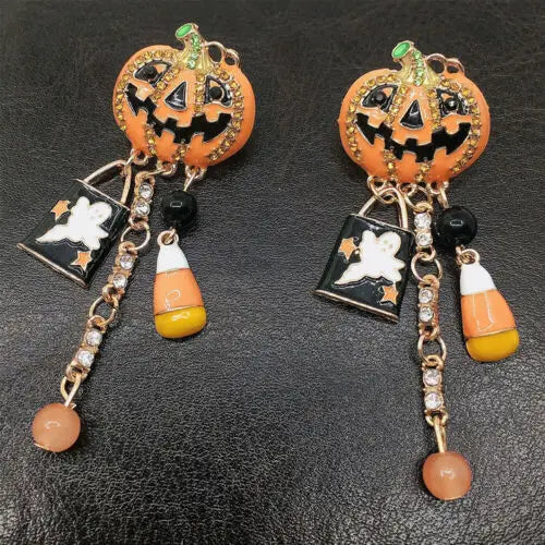 Dripping Pumpkin Exaggerated Earrings