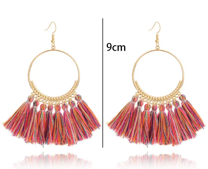 Big Round Dangle Earrings