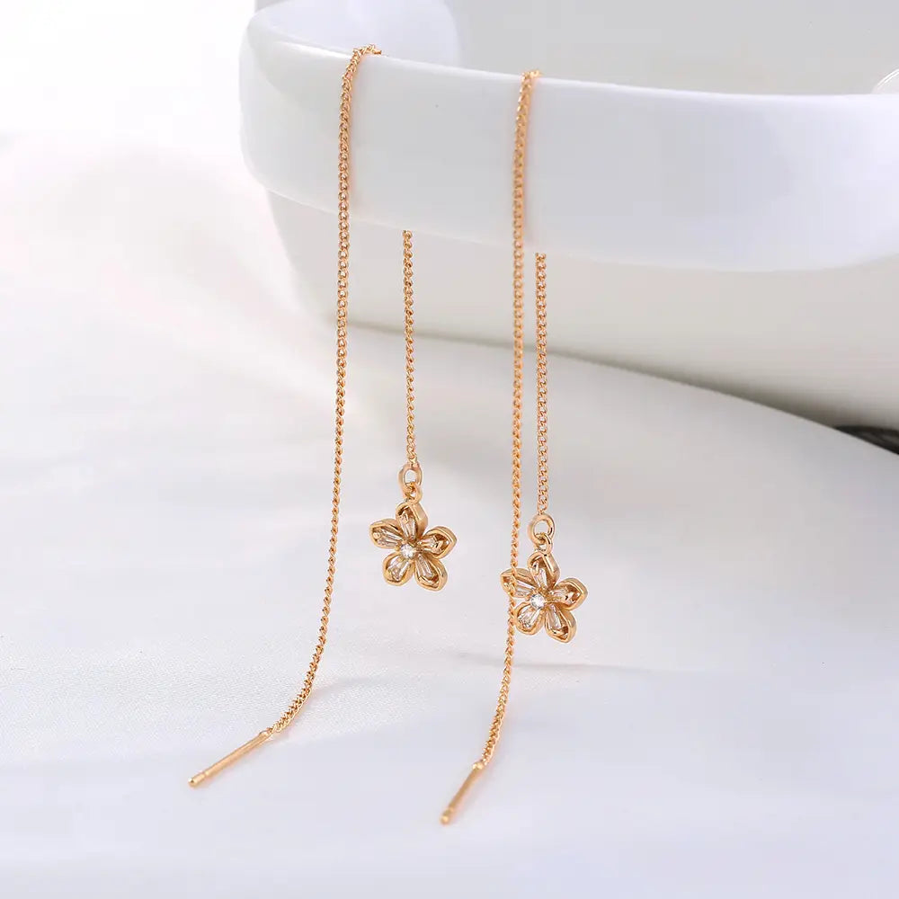 Floral Tassel Earrings