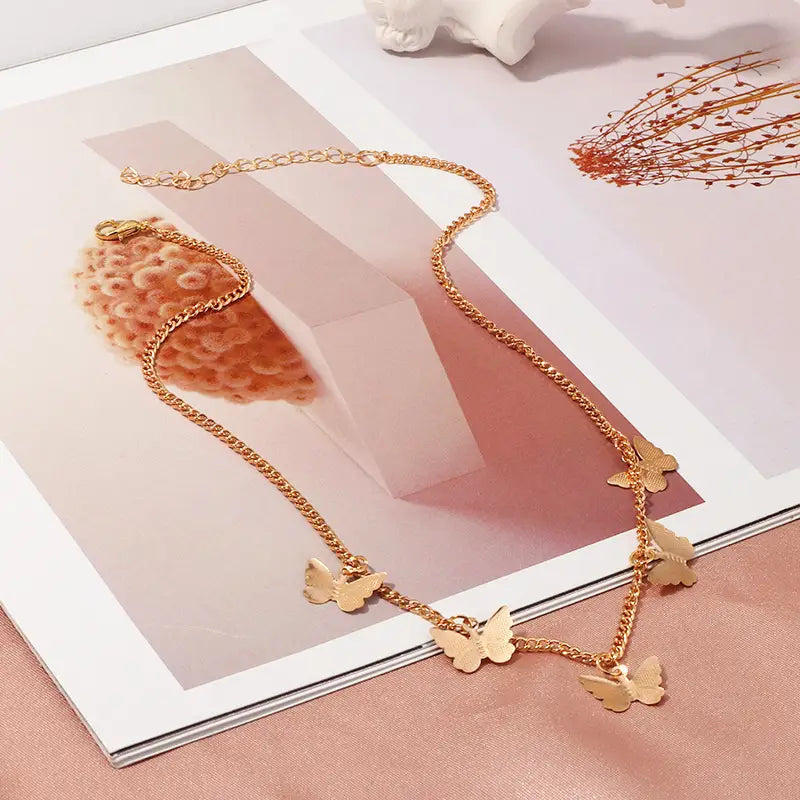 Butterfly Choker Necklace for Women