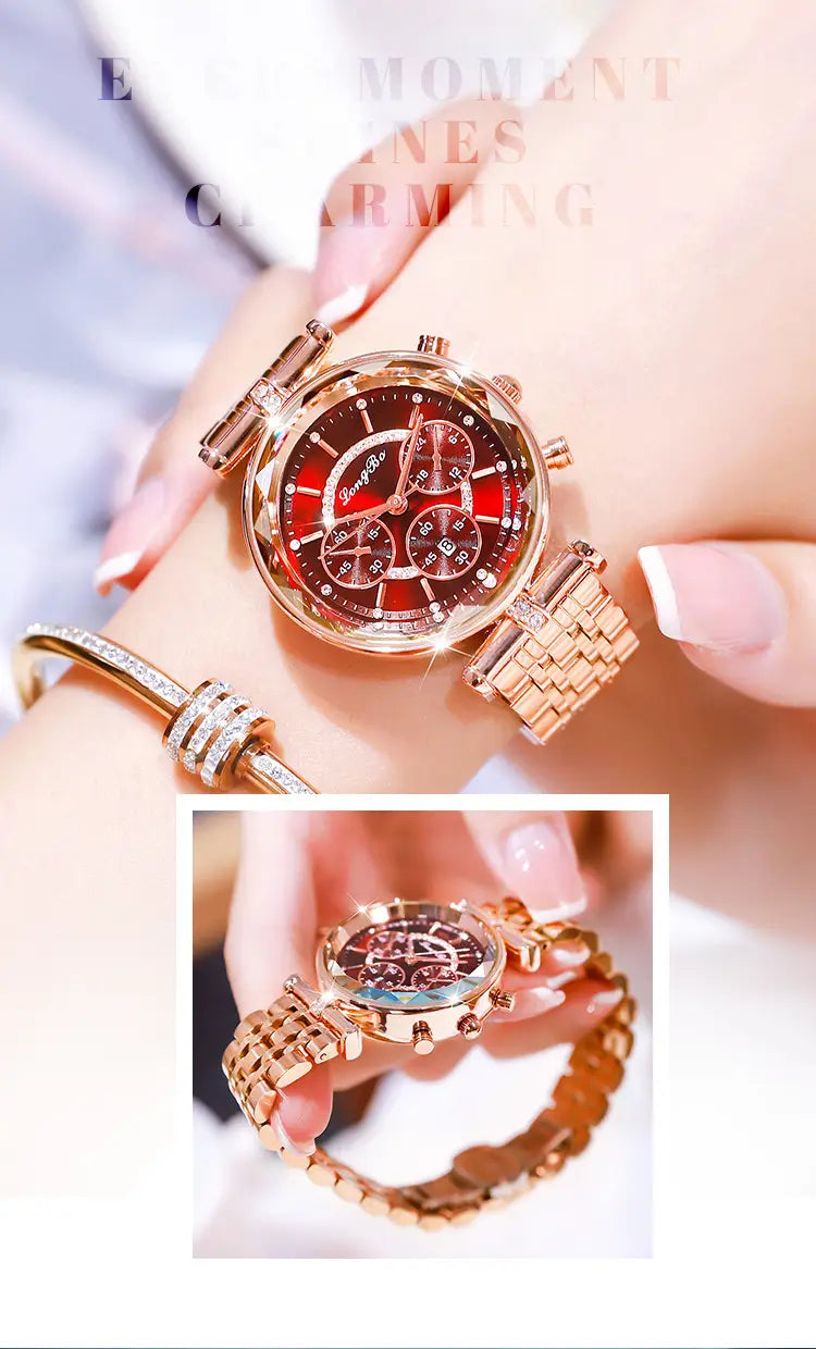 Casual Three-eye Waterproof Women’s Watch