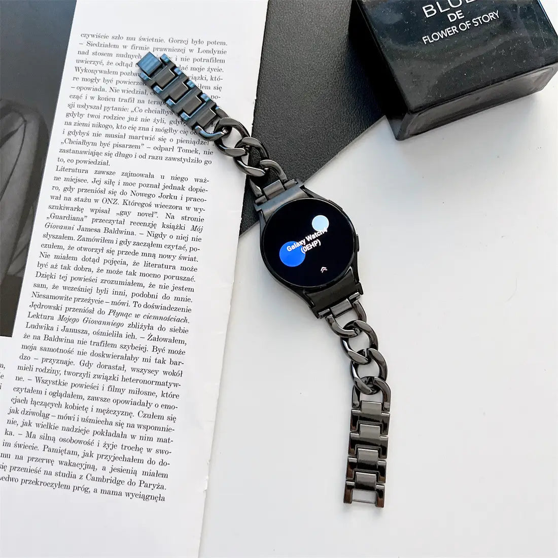 Denim Chain Metal Smart Watch Wristband