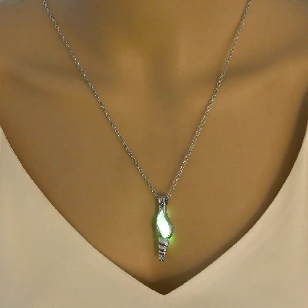 Glow-in-the-Dark Cape Snail Necklace