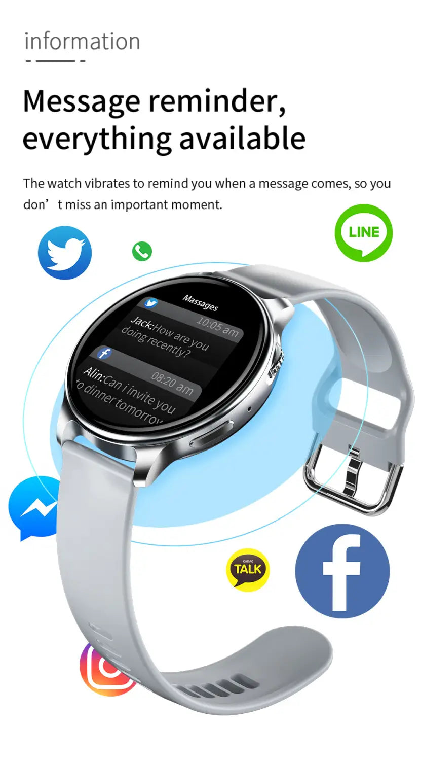 Bluetooth Call Music Smart Watch with Rotating Crown