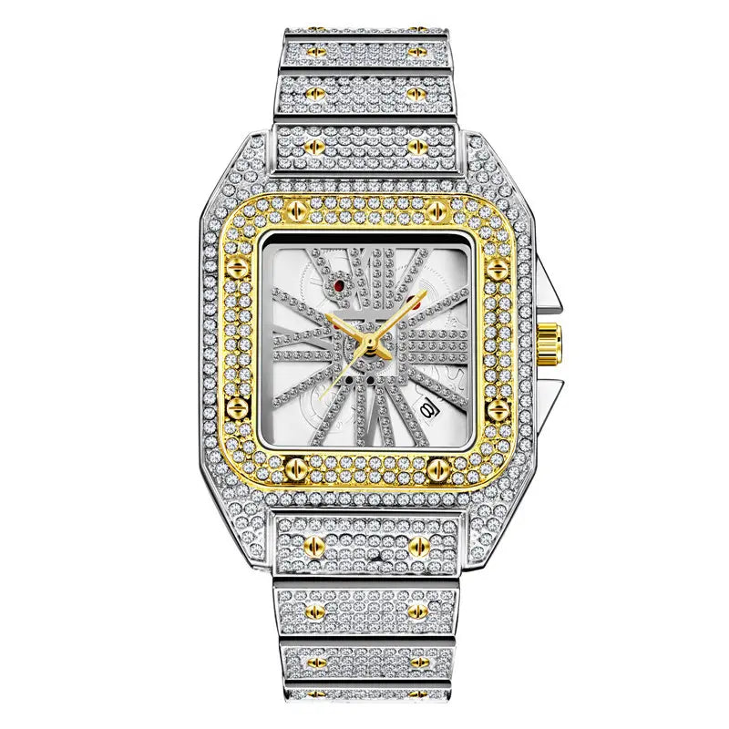 Full Diamond Large Dial Quartz Watch