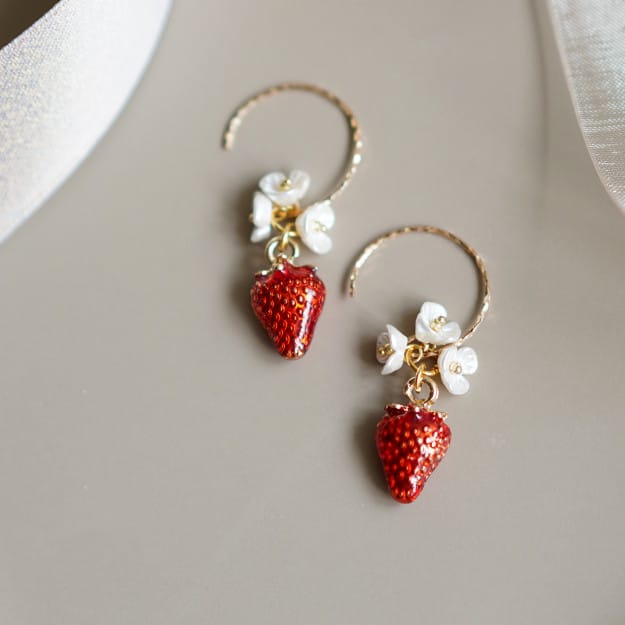 Cute Flower Sterling Silver Earrings