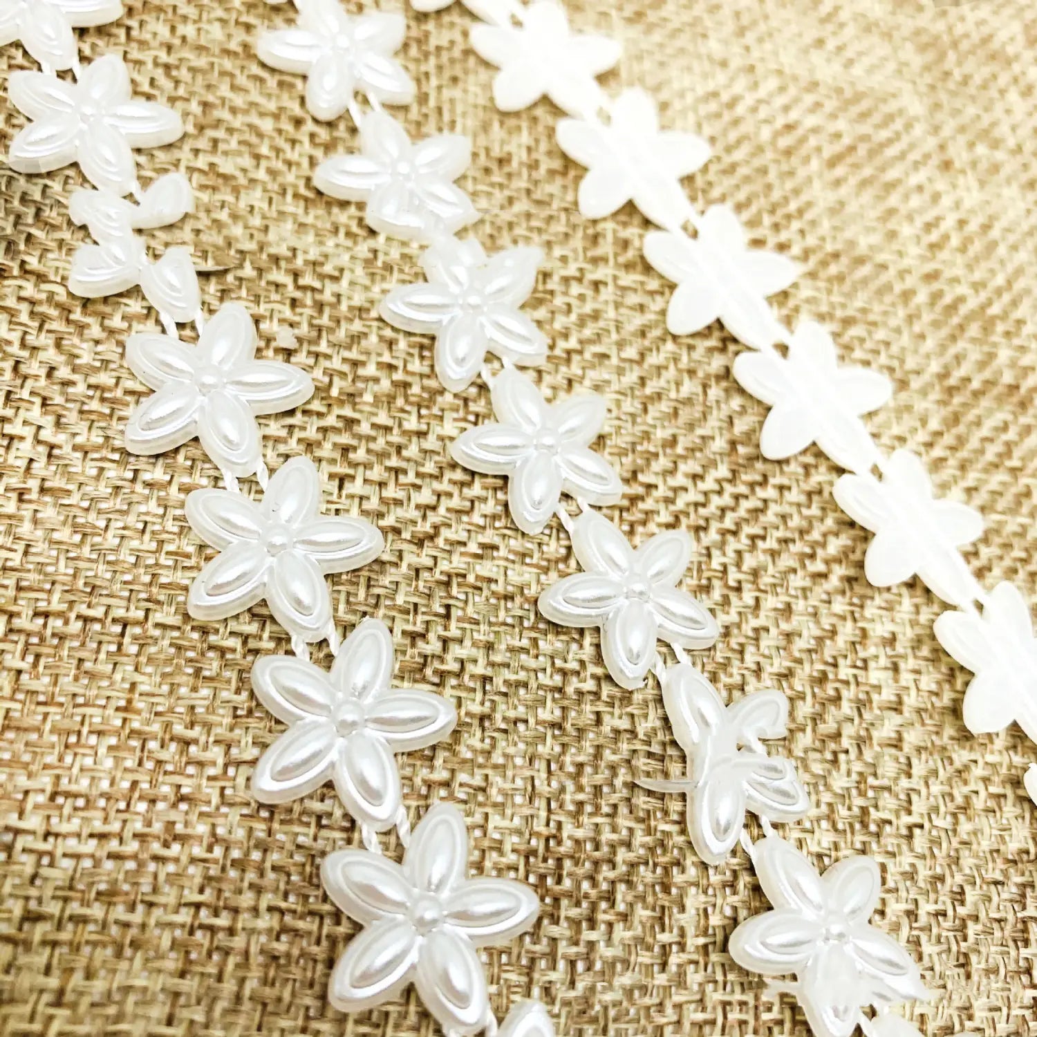 ABS Pearl Five-star DIY Lace Material