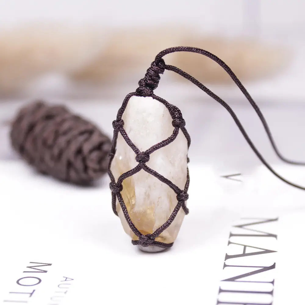 Handcrafted Crystal Net Necklace