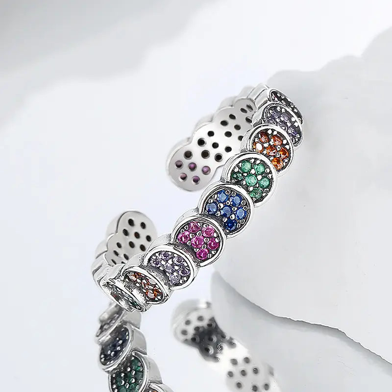 Color Diamond Sterling Silver Ring
