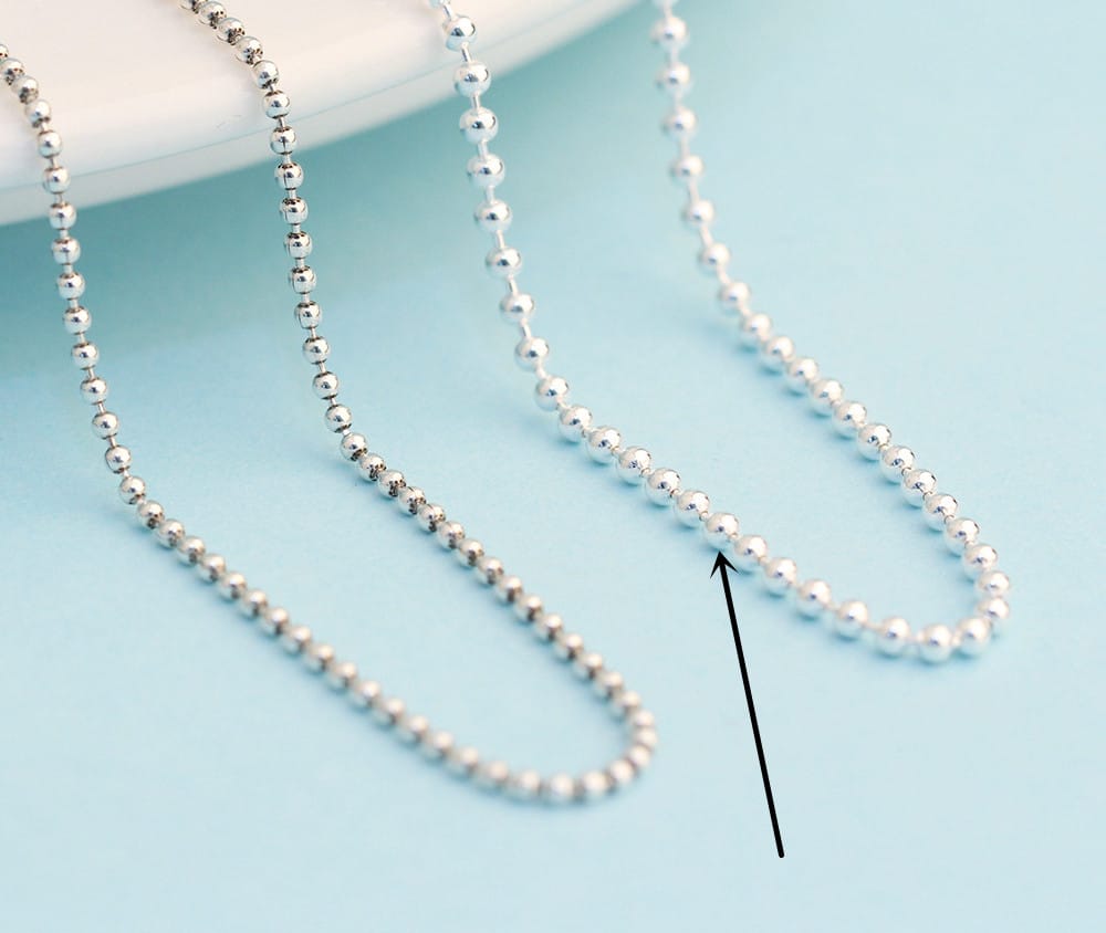Silver Fashion Ball Bead Chain