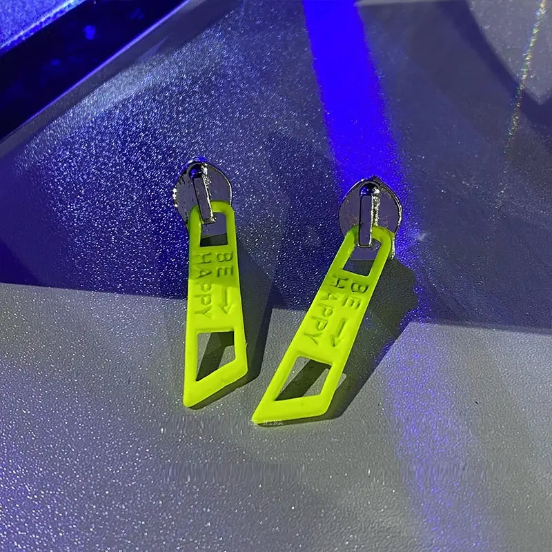 Cool Punk Zipper Earrings