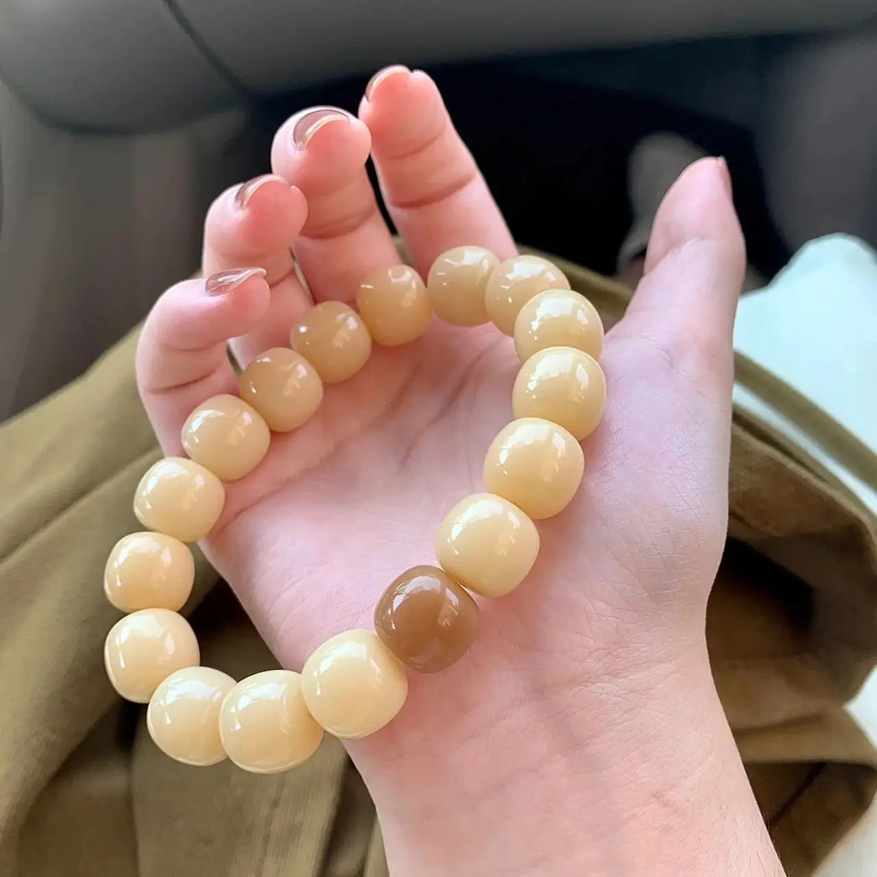 Gradient Bodhi Root Beads Bracelet
