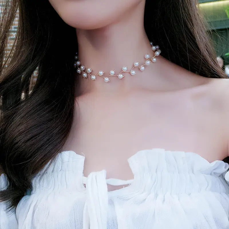 Pearl Neckband Short Clavicle Necklace