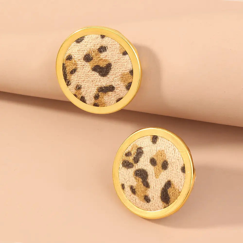 Plush Leopard-print Earrings