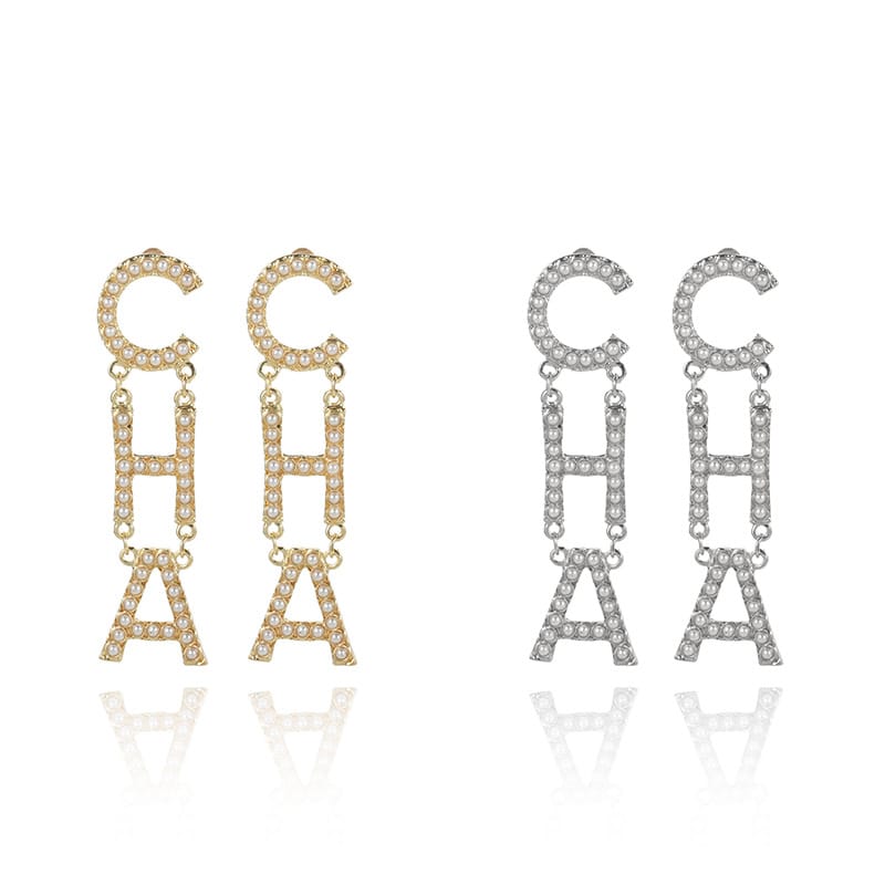 Creative Asymmetric Letter Earrings