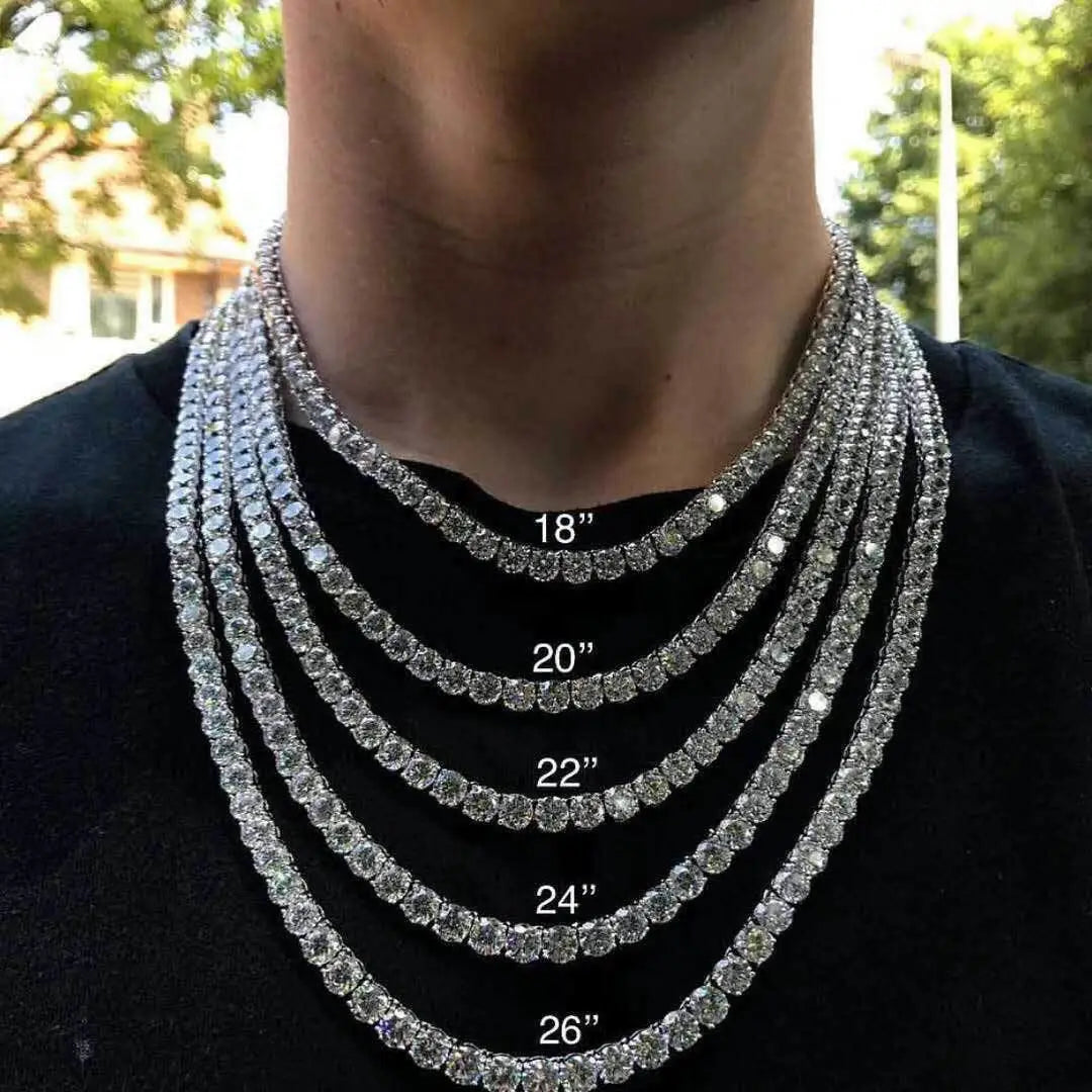 Hip Hop Zircon Tennis Chain Necklace