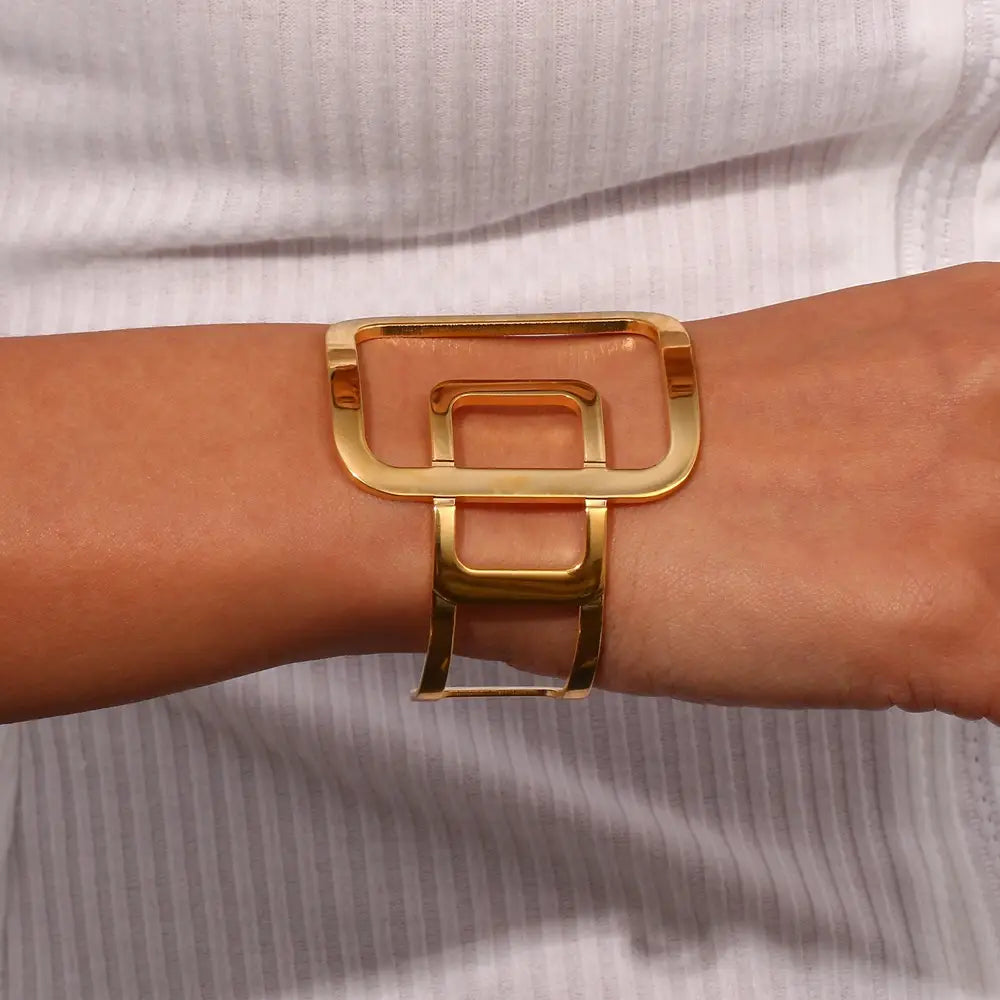 Geometric Stainless Steel Bracelet