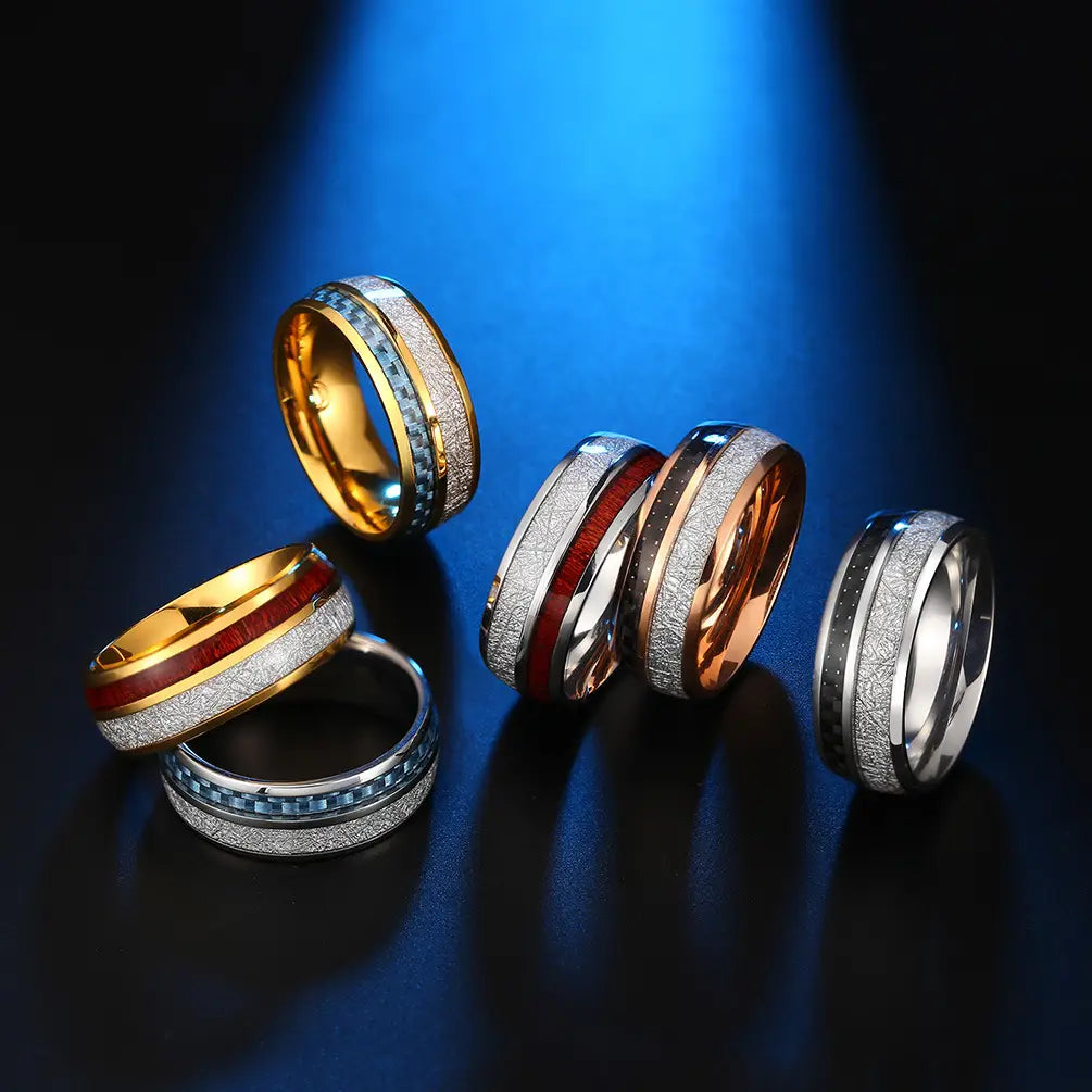 Titanium Steel Carbon Fiber Ring