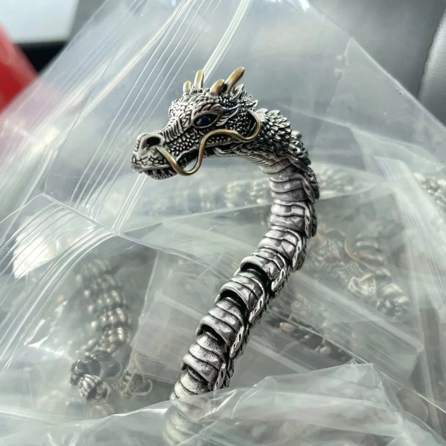 Vintage Zodiac Dragon Bracelet with Sapphire