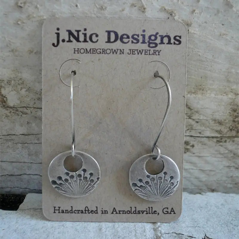 Geometric Pattern Long Earrings