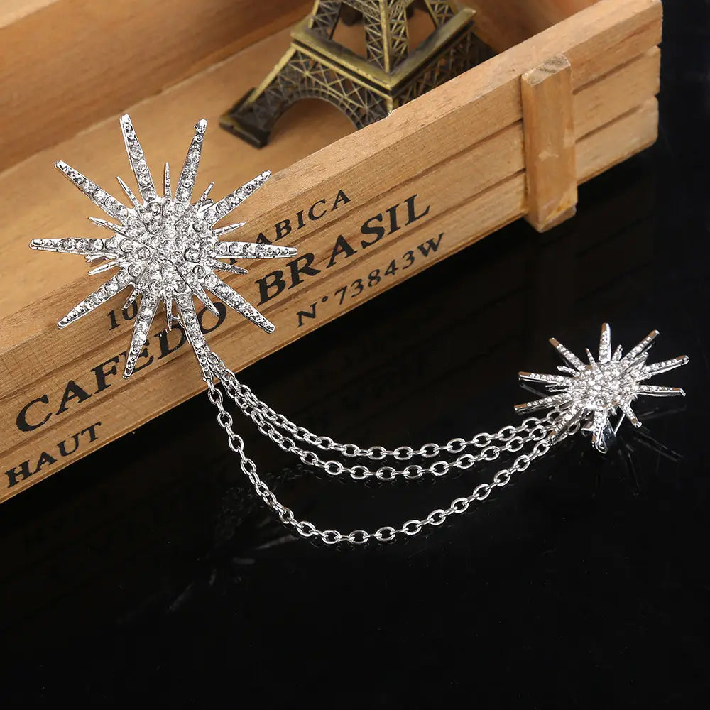 Snowflake Collar Pin