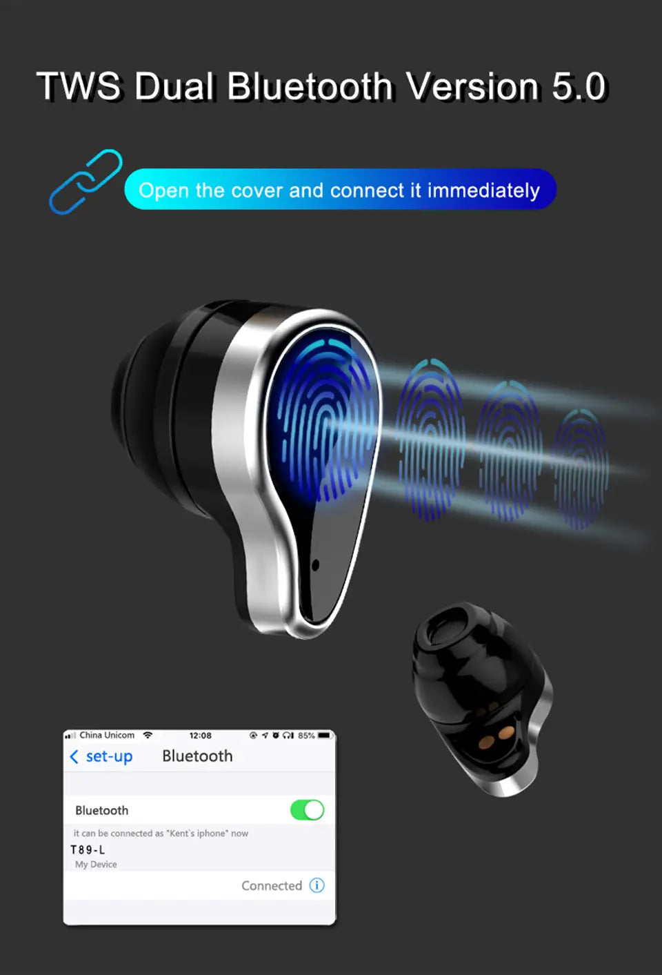 Binaural Wireless Bluetooth Headset