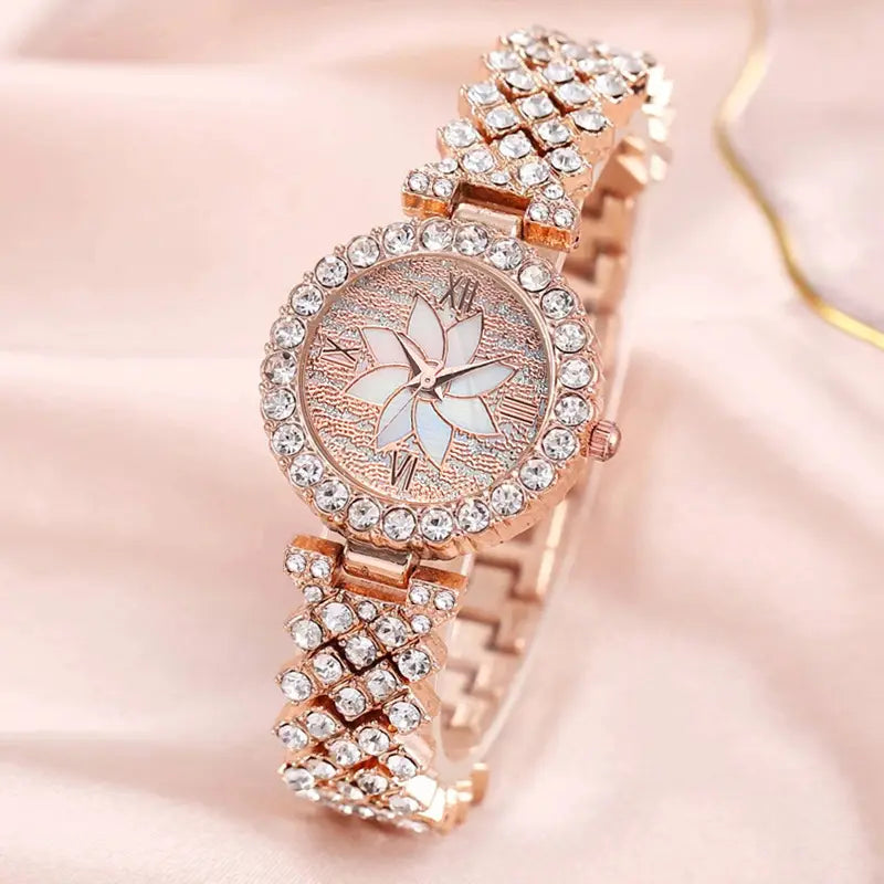 Starry Sky Flower Diamond-embedded Bracelet Watch
