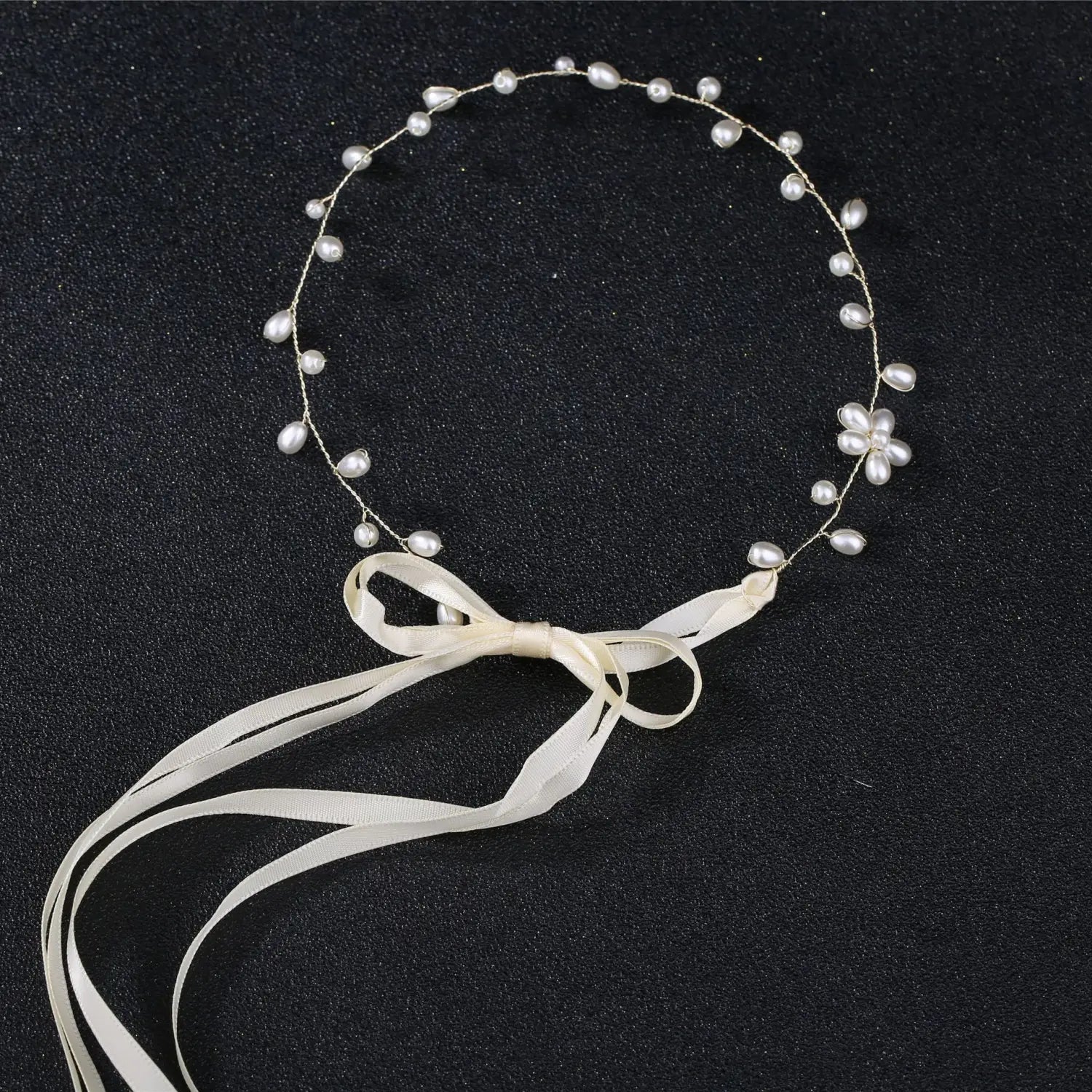 Pearl Band Diamond Hair Band