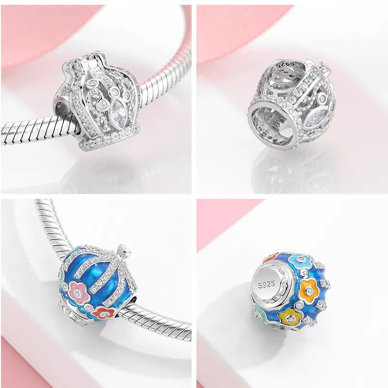 Cartoon Series Silver Beads Pendant