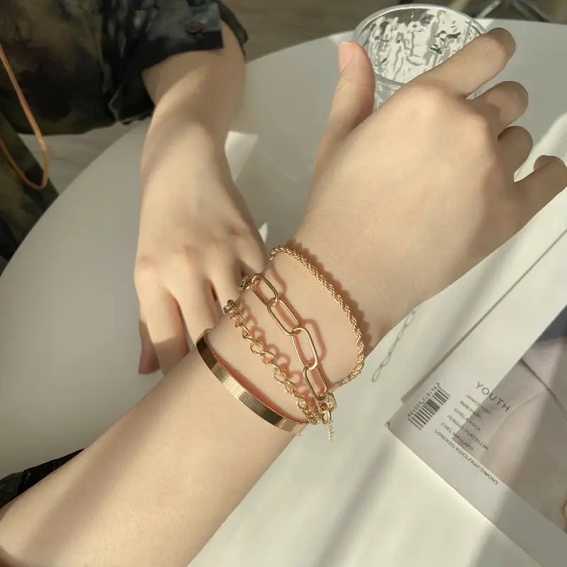 Stylish Alloy Bracelet Set