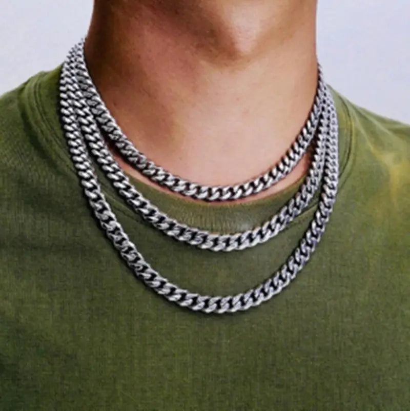 Titanium Steel Cuba Chain Necklace