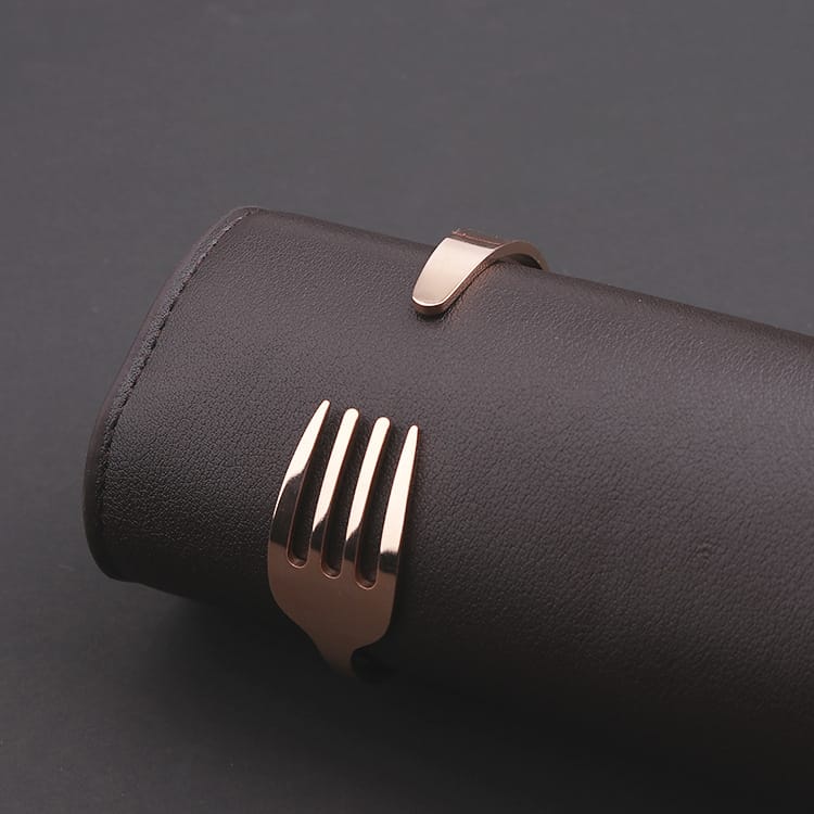 Stainless Steel C-shaped Bracelet with Fork Design