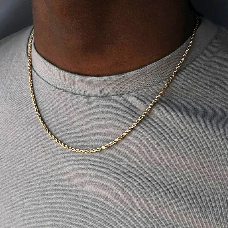 Stainless Steel Figaro Chain Necklace