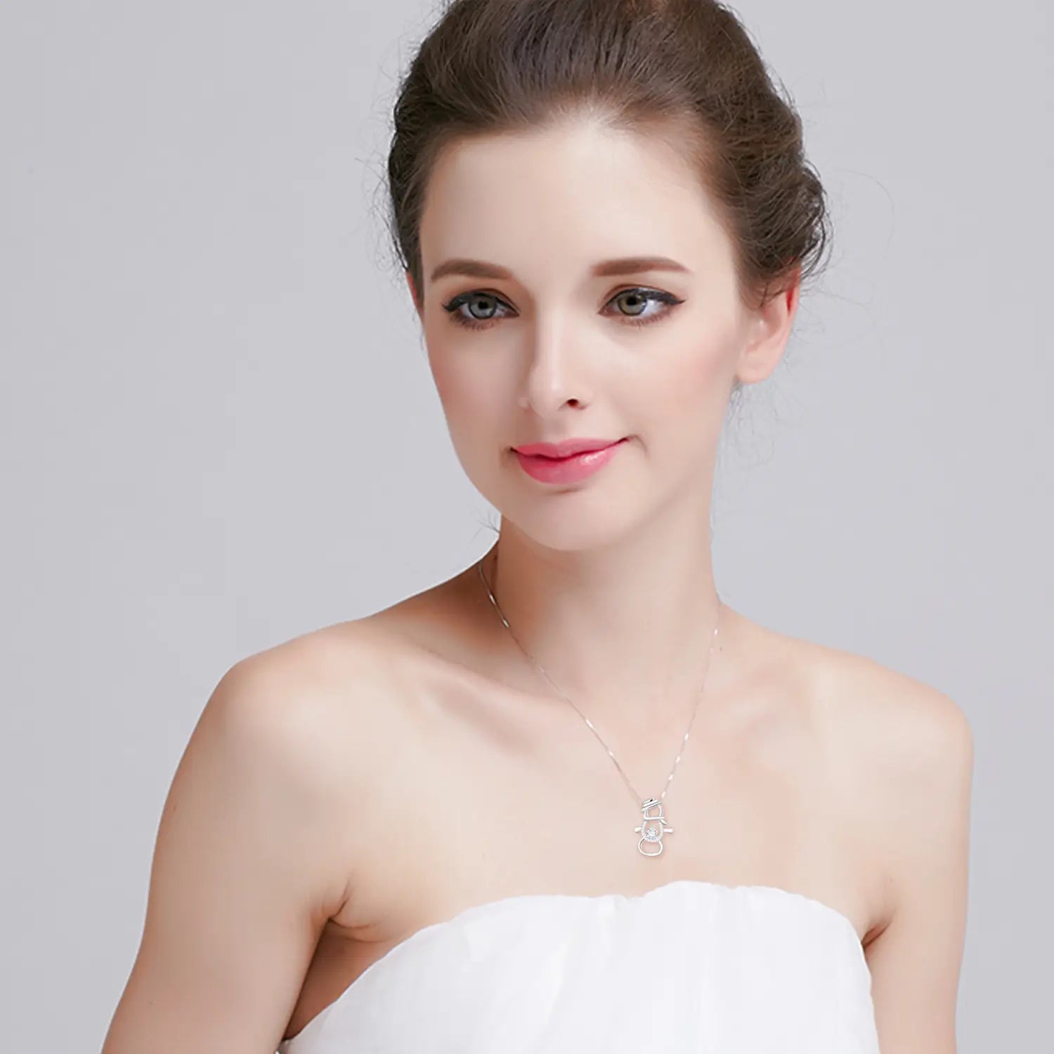 Snowman Sterling Silver Necklace