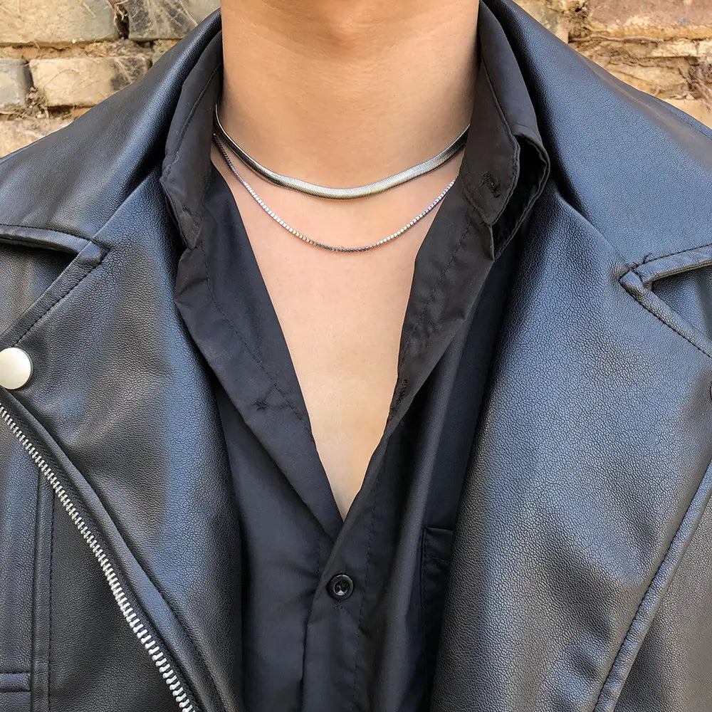 Snake Bone Necklace with Cold Wind