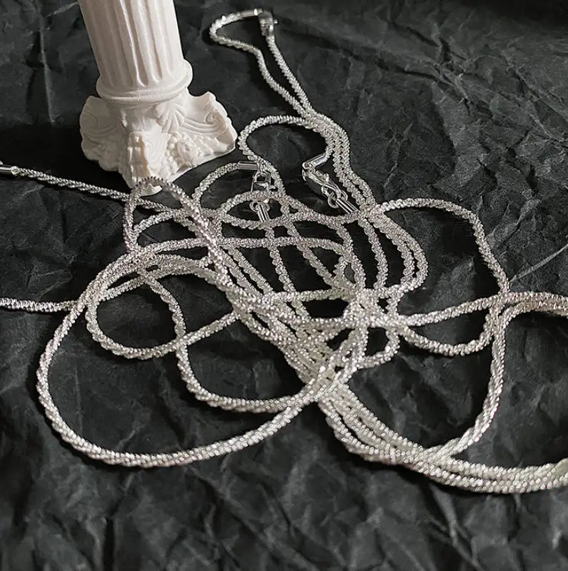 Sparkling Sand Chain Necklace