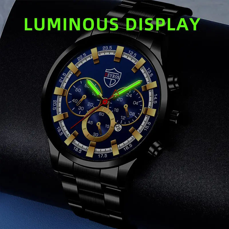 Business Calendar Luminous Men’s Quartz Watch