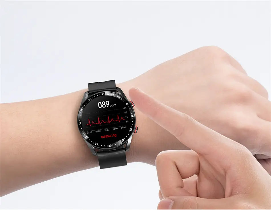 ECG PPG Business Smart Watch with Stainless Strap