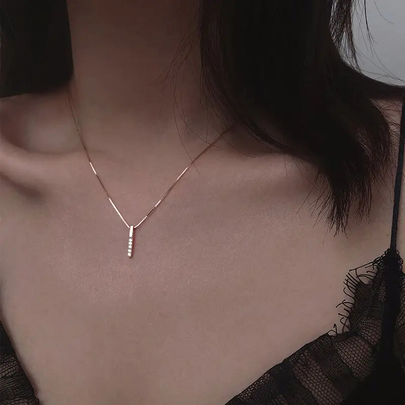 Micro Diamond Clavicle Necklace