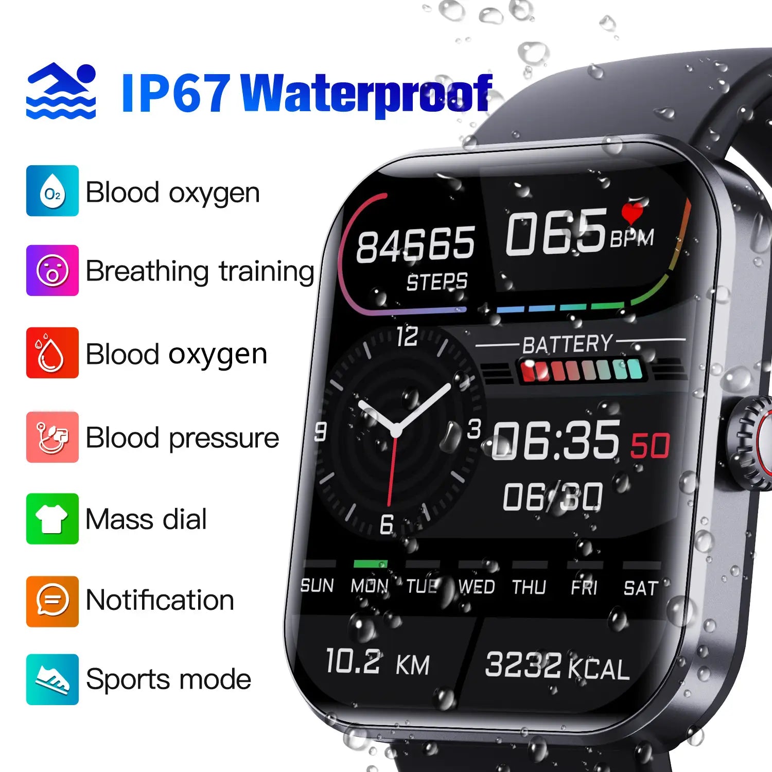 F57L Sports Heart Rate Watch