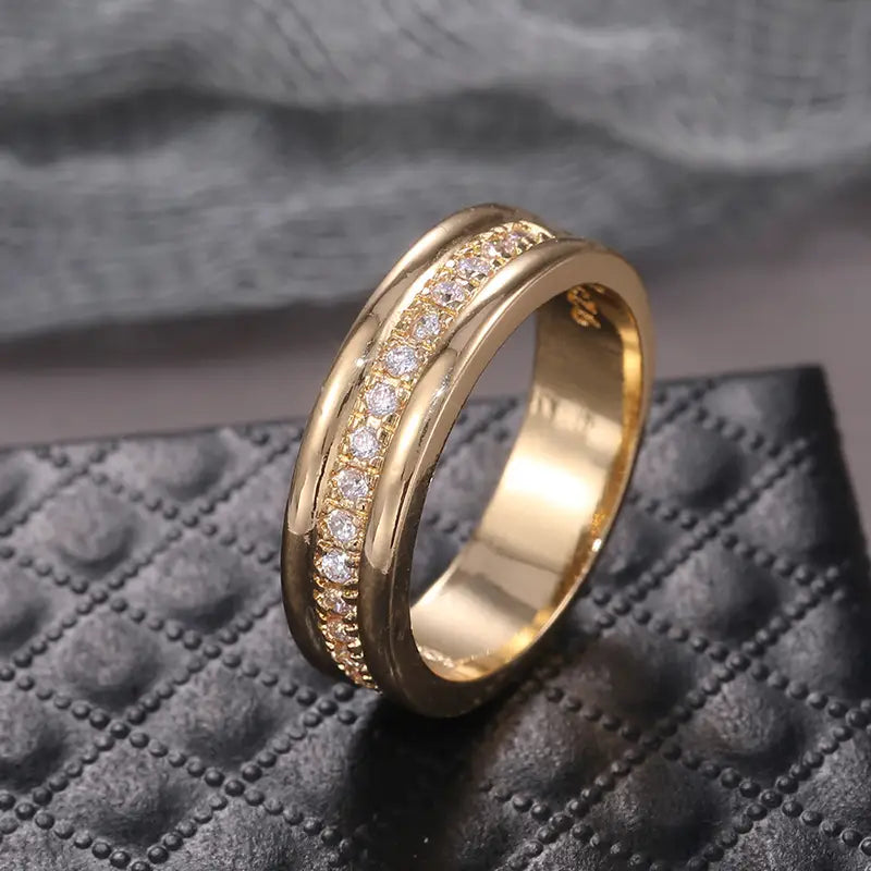 Simple Golden Copper Plated Ring