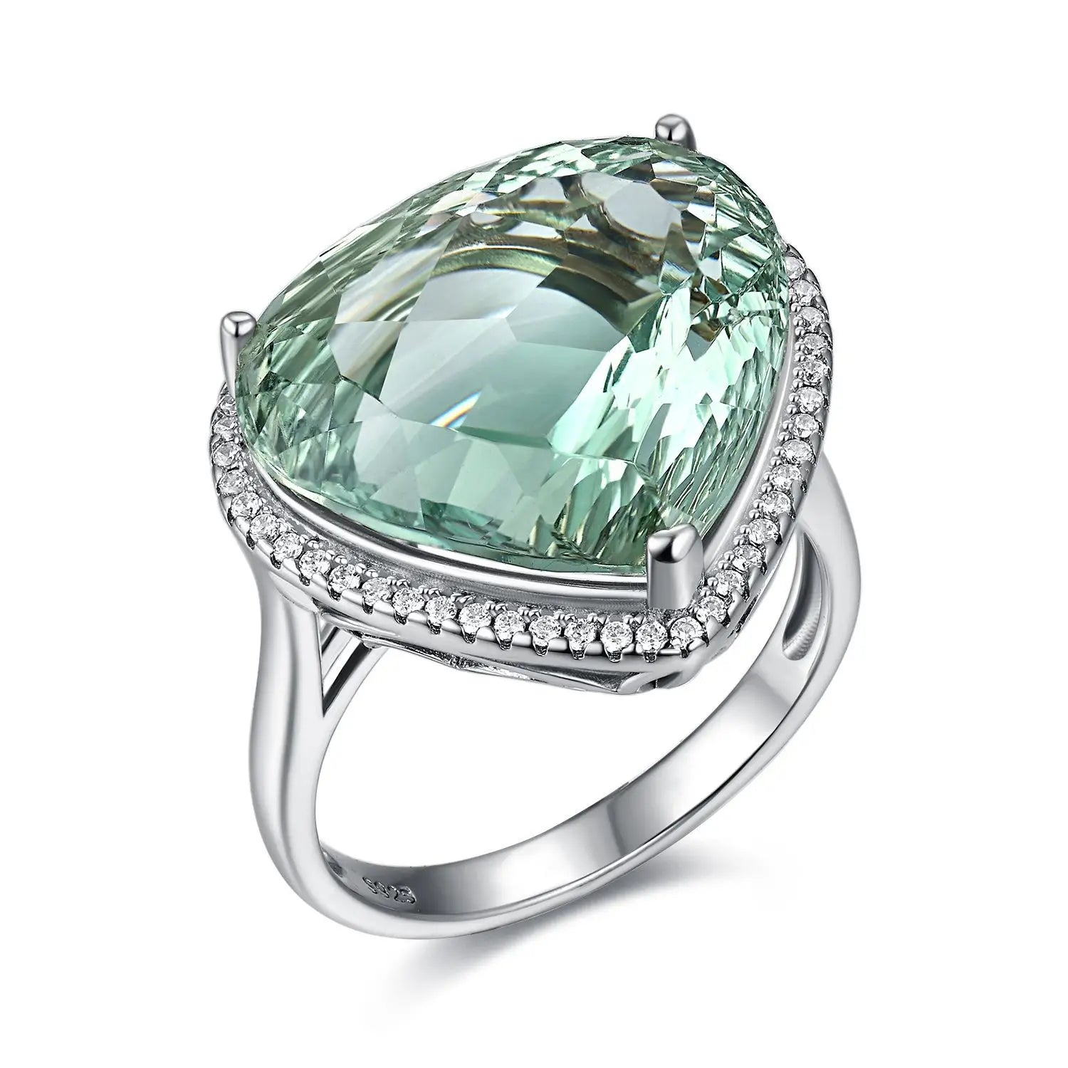 Green Crystal Bird’s Nest Ring