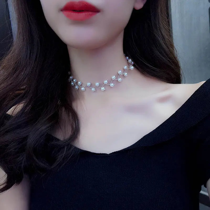 Pearl Neckband Short Clavicle Necklace