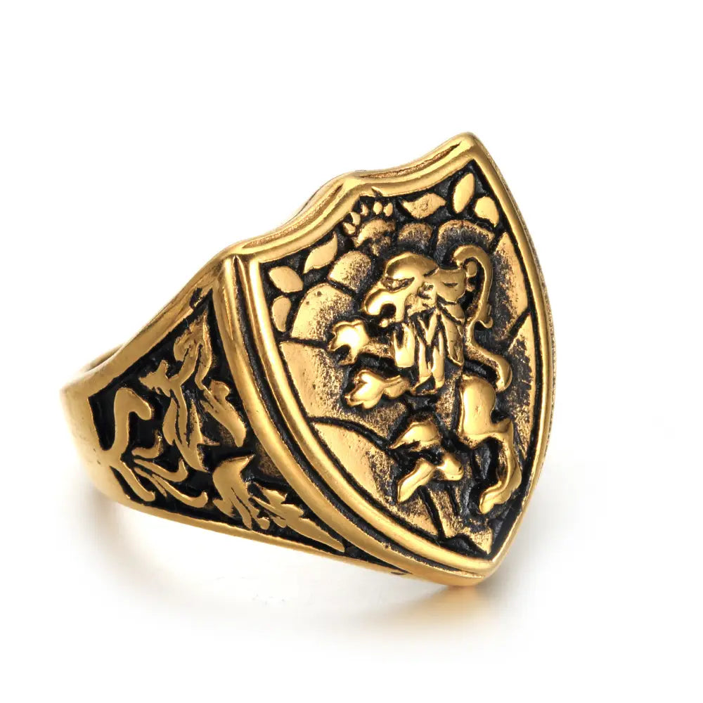 Vintage Lion Totem Ring