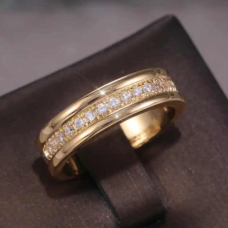 Simple Golden Copper Plated Ring
