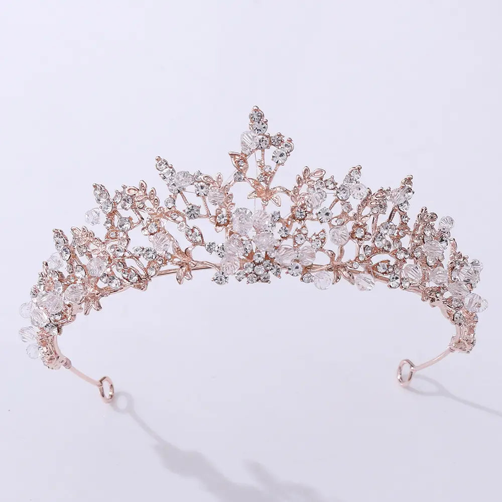 Exquisite Handmade Crystal Bridal Crown