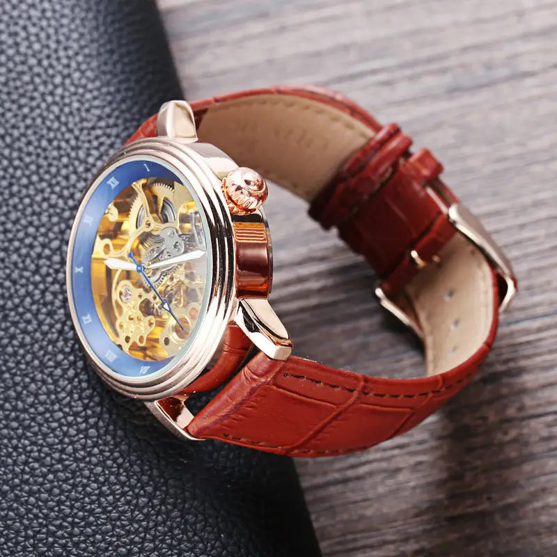 Transparent Hollowed Out Women’s Automatic Watch
