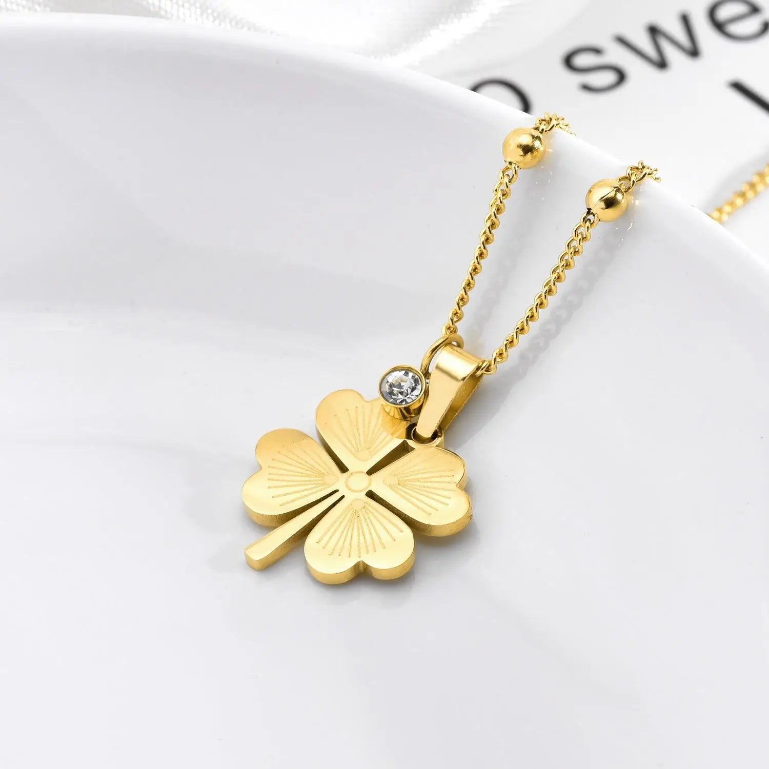 Diamond Love Clover Necklace