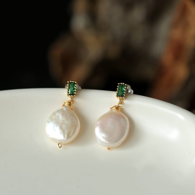 Natural Baroque Pearl Freshwater Earrings